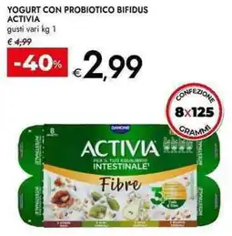 Bennet Yogurt con probiotico bifidus activia gusti vari offerta