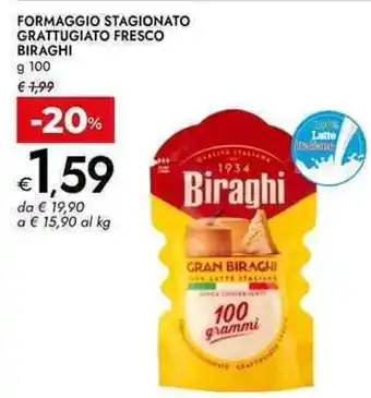 Bennet Formaggio stagionato grattugiato fresco biraghi offerta