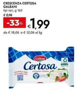 Bennet Crescenza certosa galbani tipi vari, offerta