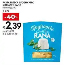 Bennet Pasta fresca sfogliavelo giovanni rana tipi vari offerta