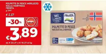 Bennet Polpette di pesce merluzzo dalla norvegia frosta offerta