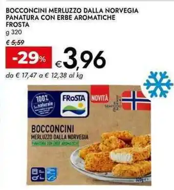 Bennet Bocconcini merluzzo dalla norvegia panatura con erbe aromatiche frosta offerta