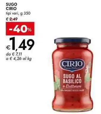 Bennet Sugo cirio tipi vari, offerta