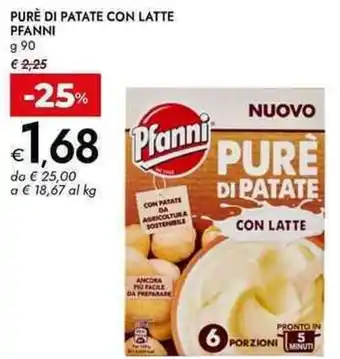 Bennet Purè di patate con latte pfanni offerta