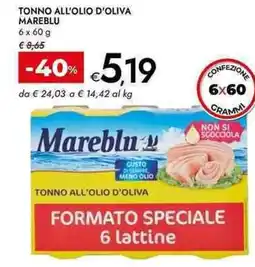 Bennet Tonno all'olio d'oliva mareblu offerta