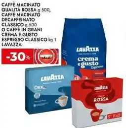 Bennet Caffè macinato qualità rossa g 500, caffè macinato decaffeinato classico offerta