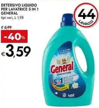 Bennet Detersivo liquido per lavatrice 5 in 1 general tipi vari, offerta