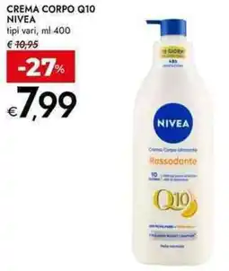 Bennet Crema corpo q10 nivea tipi vari, offerta