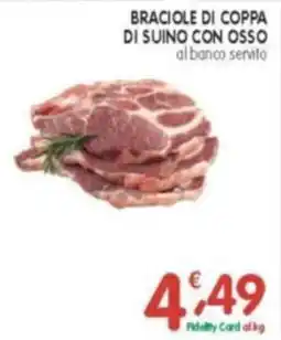 D'Ambros Braciole di coppa di suino con osso al banco servito offerta