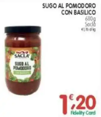 D'Ambros Sugo al pomodoro con basilico offerta