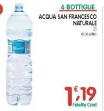 D'Ambros 6 bottiglie acqua san frances co naturale offerta