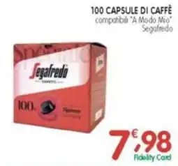 D'Ambros 100 capsule di caffè compatibili a modo mio Segafredo offerta