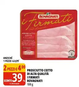 Tigros Prosciutto cotto di alta qualità i firmati rovagnati offerta