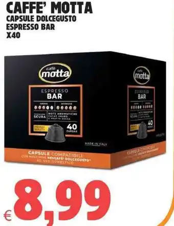 Eté Caffe' motta capsule dolcegusto espresso bar x40 offerta