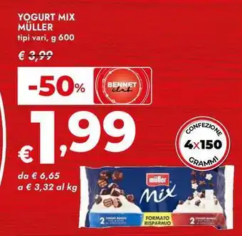 Bennet Yogurt mix MÜLLER offerta