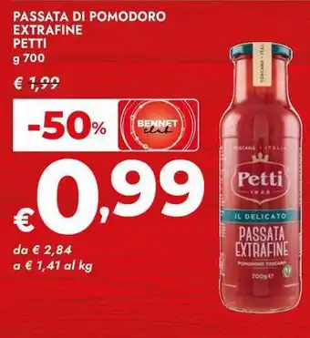 Bennet Passata di pomodoro extrafine Petti offerta