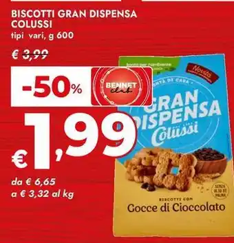 Bennet Biscotti gran dispensa COLUSSI offerta