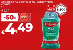 Bennet Collutorio plax soft mint con antibatterico COLGATE offerta