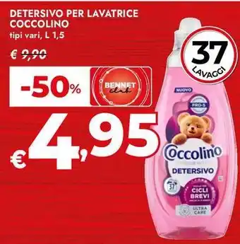 Bennet Detersivo per lavatrice COCCOLINO offerta