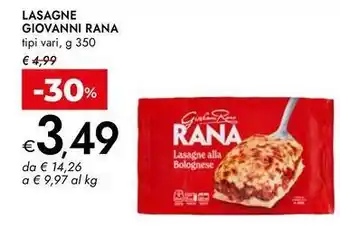 Bennet Lasagne giovanni RANA offerta