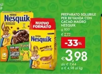 Bennet Preparato solubile per bevanda con cacao magro NESQUIK offerta