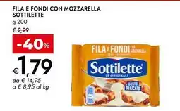 Bennet Fila e fondi con mozzarella SOTTILETTE offerta