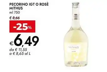 Bennet Pecorino igt o rosè MITHUS offerta