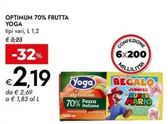 Bennet Optimum 70% frutta YOGA offerta