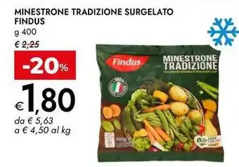 Bennet Minestrone tradizione surgelato FINDUS offerta