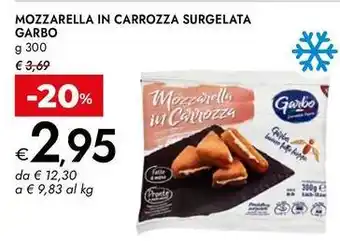 Bennet Mozzarella in carrozza surgelata GARBO offerta