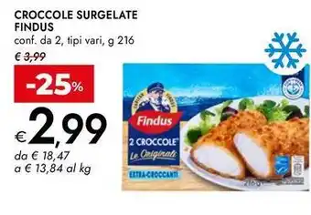 Bennet Croccole surgelate FINDUS offerta