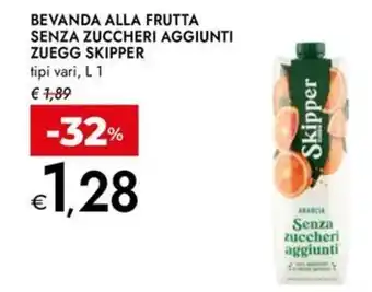 Bennet Bevanda alla frutta senza zuccheri aggiunti zuegg SKIPPER offerta