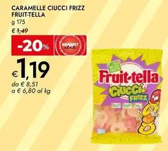 Bennet Caramelle ciucci frizz FRUIT-TELLA offerta