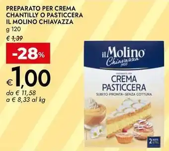 Bennet Preparato per crema chantilly o pasticcera  IL MOLINO CHIAVAZZA offerta