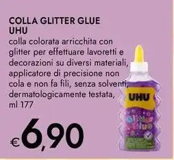 Bennet Colla glitter glue UHU offerta