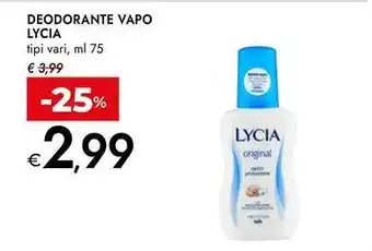 Bennet Deodorante vapo LYCIA offerta