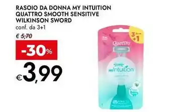 Bennet Rasoio da donna my intuition quattro smooth sensitive WILKINSON SWORD offerta