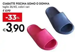 Bennet Ciabatte piscina uomo o donna offerta