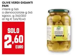 Pam Olive verdi giganti PAM intere offerta