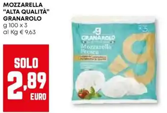 Pam Mozzarella "alta qualità" GRANAROLO offerta