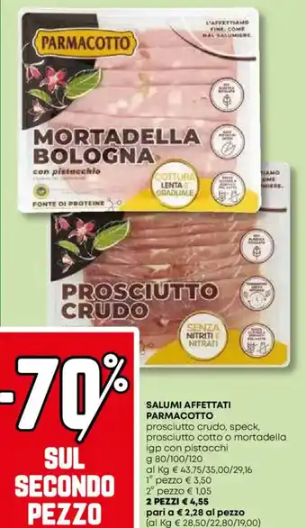 Pam Salumi affettati PARMACOTTO offerta