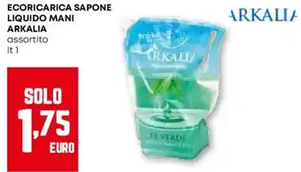 Pam Ecoricarica sapone liquido mani ARKALIA offerta