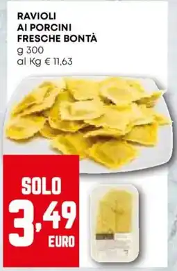 Pam Ravioli ai porcini fresche bontà offerta