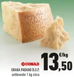 Conad Grana padano d.o.p. sottovuoto circa offerta