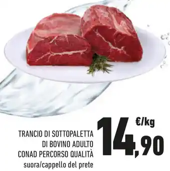 Conad Trancio di sottopaletta di bovino adulto conad percorso qualità suora/cappello del prete offerta