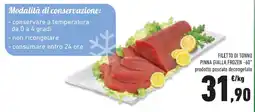 Conad Superstore Filetto di tonno pinna gialla frozen -60° offerta