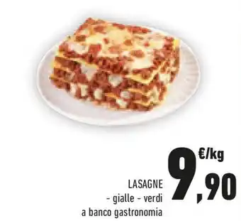 Conad Lasagne - gialle - verdi a banco gastronomia offerta