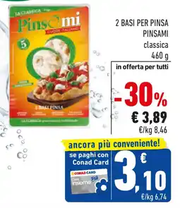 Conad 2 basi per pinsa PINSAMI offerta