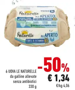 Conad 6 uova le NATURELLE offerta