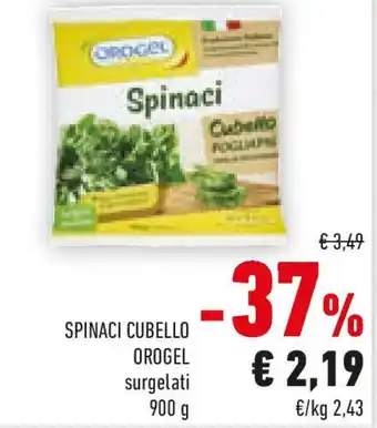 Conad Spinaci cubello OROGEL offerta